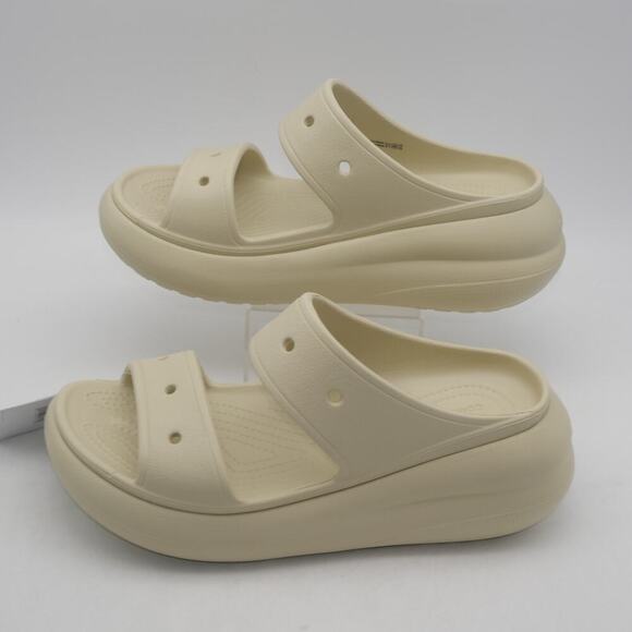 New Crocs Crush Platform Sandals  Women's 9 Men's 7  Bone Cream Beige - Picture 8 of 9